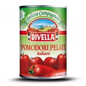 DIVELLA WHOLE PEELED TOMATO PELATI 400GR
