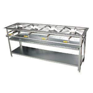 GAS BOILING TABLE M/S 4 BURNER STRAIGHT