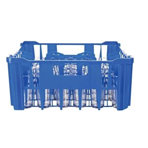 GLASS CRATE LARGE (30 GLASS) - BLUE