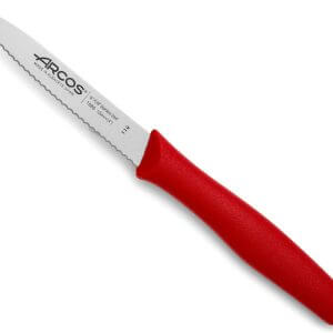KNIFE PARING ARCOS SERRATED RED 100MM