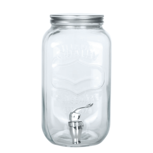 GLASS TAP JAR 26X10CM (3.5LT)